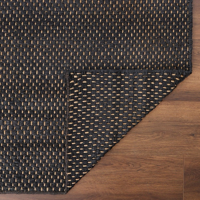 Lavin Rugs N5029 Ganges 9'10" x 13'2" Solid Rug, Black/Black