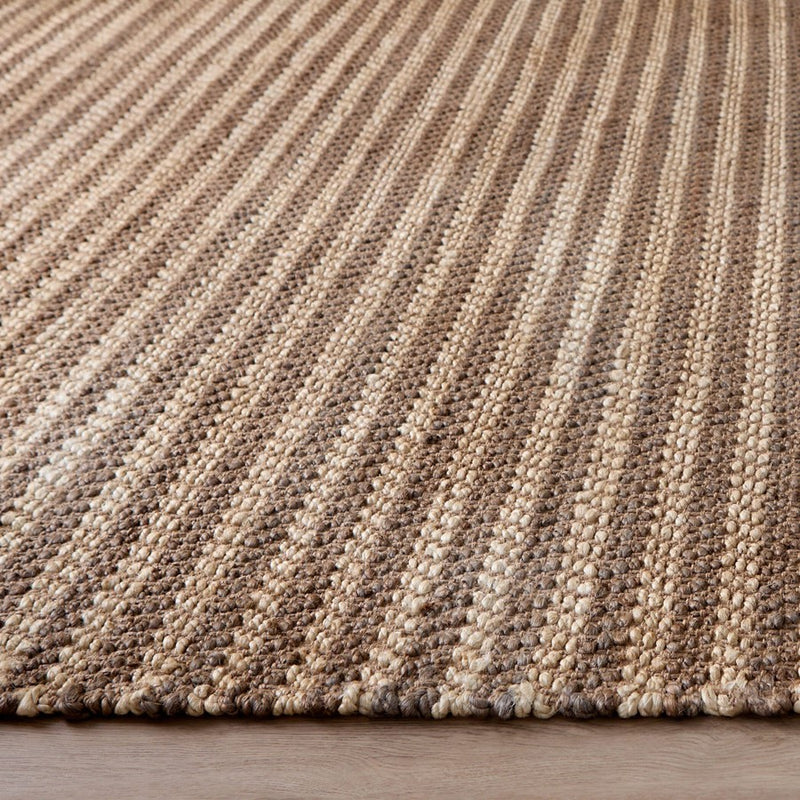Lavin Rugs N5030 Ganges 2' x 3' Stripe Rug, Beige Brown/Brown