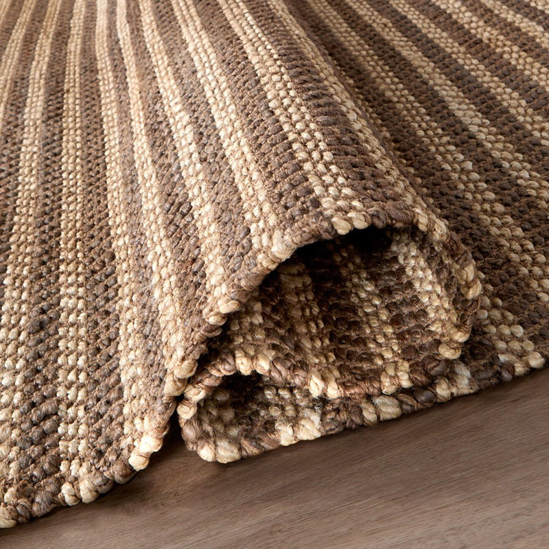 Lavin Rugs N5030 Ganges 2' x 3' Stripe Rug, Beige Brown/Brown