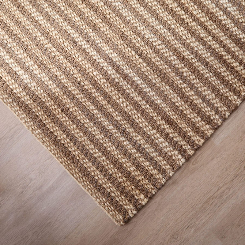 Lavin Rugs N5030 Ganges 2' x 3' Stripe Rug, Beige Brown/Brown