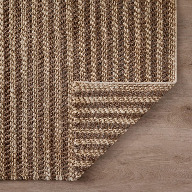 Lavin Rugs N5030 Ganges 2' x 3' Stripe Rug, Beige Brown/Brown
