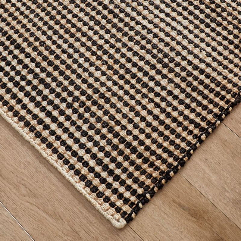 Lavin Rugs N5031 Ganges 2' x 3' Stripe Rug, Natural Black/Natural
