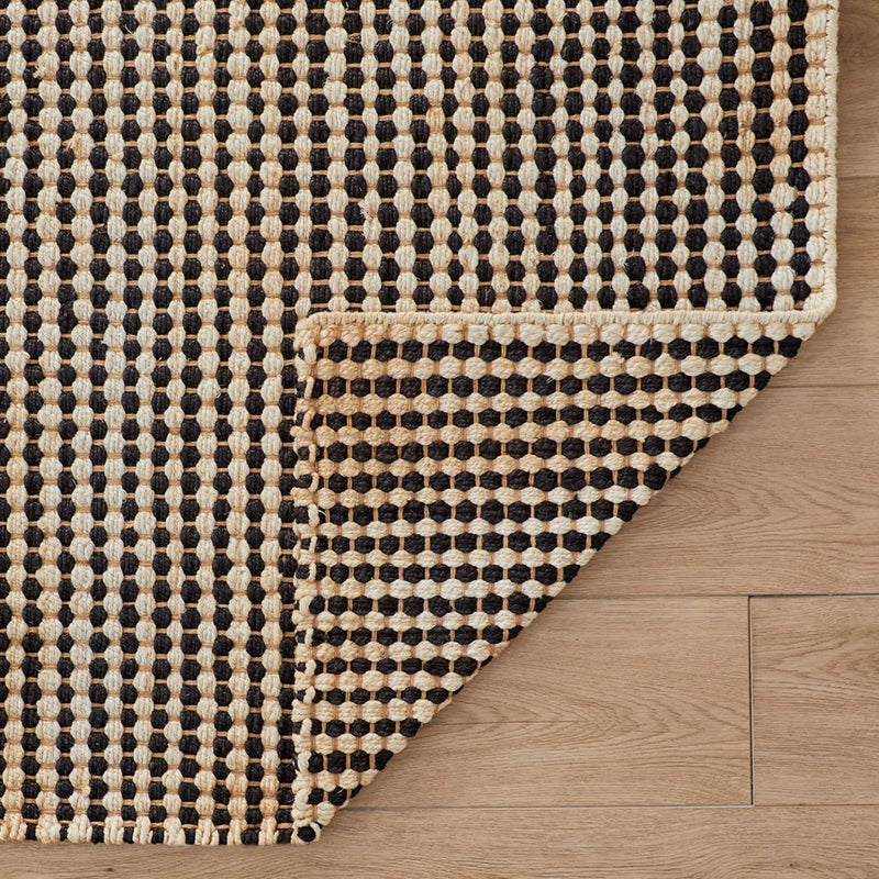 Lavin Rugs N5031 Ganges 2' x 3' Stripe Rug, Natural Black/Natural