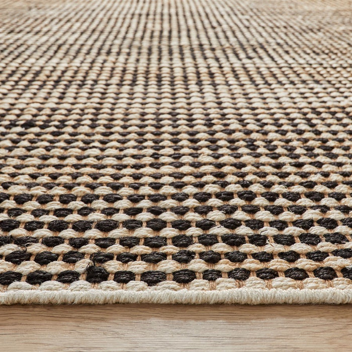 Lavin Rugs N5031 Ganges 5'3"x7'6" Stripe Rug, Natural Black/Natural