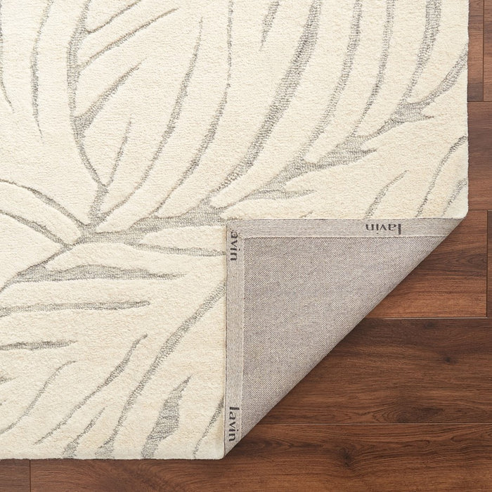 Lavin Rugs N5032 Mitra 2' x 3' Waves Rug, Ivory Grey/Light Grey