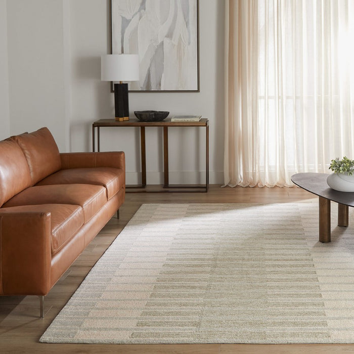 Lavin Rugs N5033 Mitra 5'3" x 7'6" Stripe Rug, Ivory Grey/Mineral