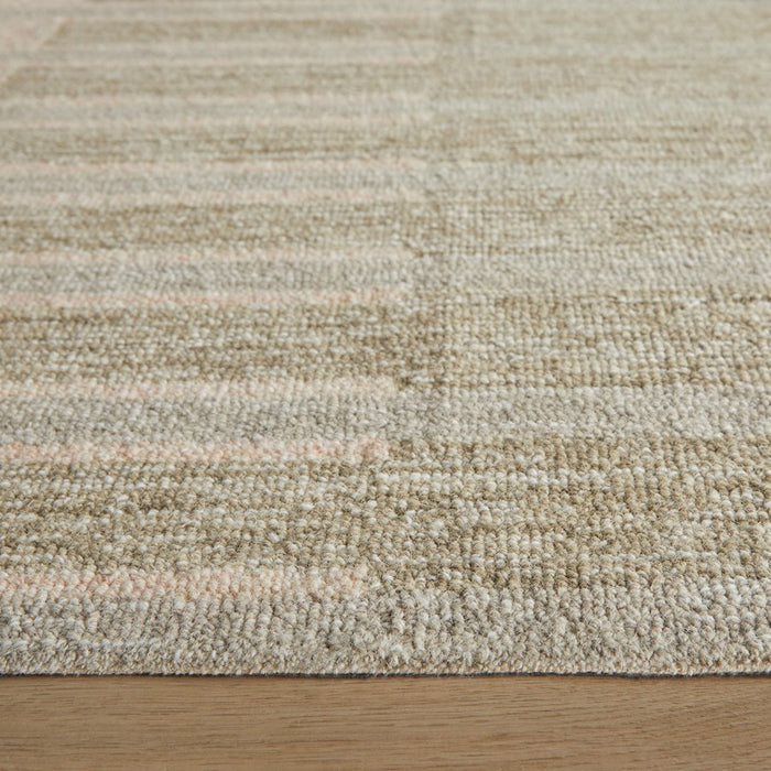 Lavin Rugs N5033 Mitra 5'3" x 7'6" Stripe Rug, Ivory Grey/Mineral