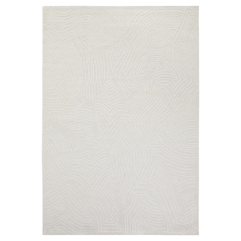 Lavin Rugs N5034 Mitra 2' x 3' Geo Swirl Rug, Ivory/White/Ivory - N5034-0203