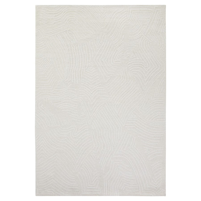 Lavin Rugs N5034 Mitra 7'10" Geo Swirl Round Rug, Ivory/White/Ivory - N5034-08R