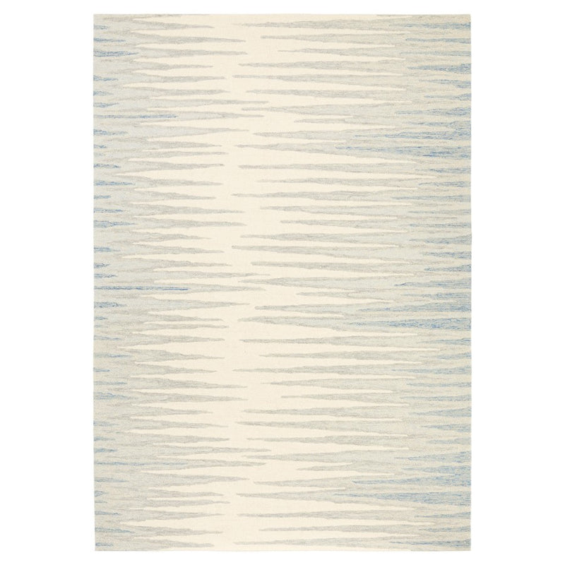 Lavin Rugs N5037 Mitra 2' x 3' Stripe Rug, Ivory L.Blue/Mineral - N5037-0203