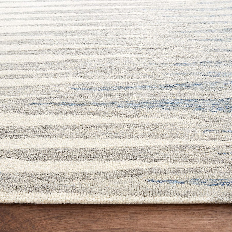 Lavin Rugs N5037 Mitra 2' x 3' Stripe Rug, Ivory L.Blue/Mineral
