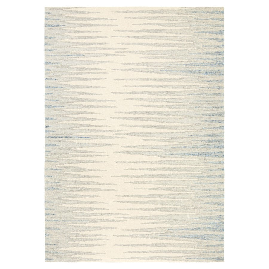 Lavin Rugs N5037 Mitra 6'7" x 9'6" Stripe Rug, Ivory L.Blue/Mineral - N5037-0609