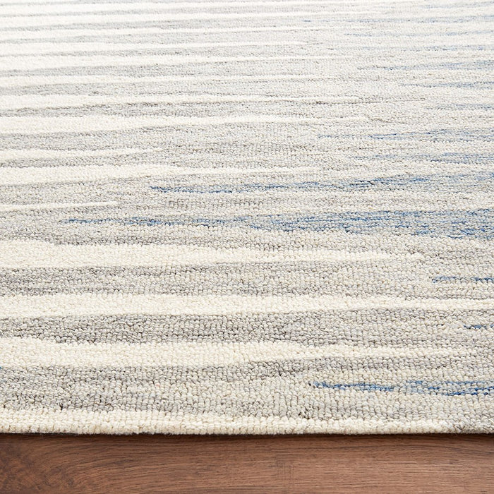 Lavin Rugs N5037 Mitra 7'10" x 10'10" Stripe Rug, Ivory L.Blue/Min