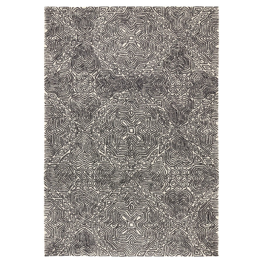 Lavin Rugs N5038 Mitra 9'10" x 13'2" Geo Rug, Ivory/Black/White - N5038-1013