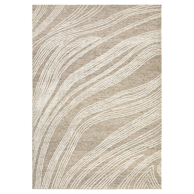 Lavin Rugs N5039 Mitra 9'10" Waves Round Rug, Grey Ivory/Black/White - N5039-10R