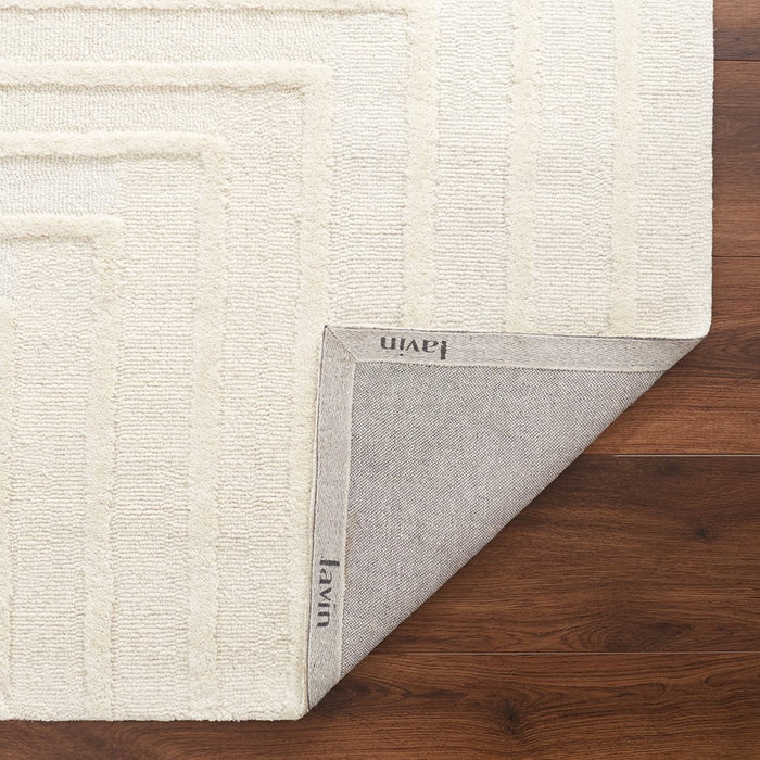 Lavin Rugs N5040 Mitra 5'3" x 7'6" Geo Rug, Grey Ivory/White/Ivory