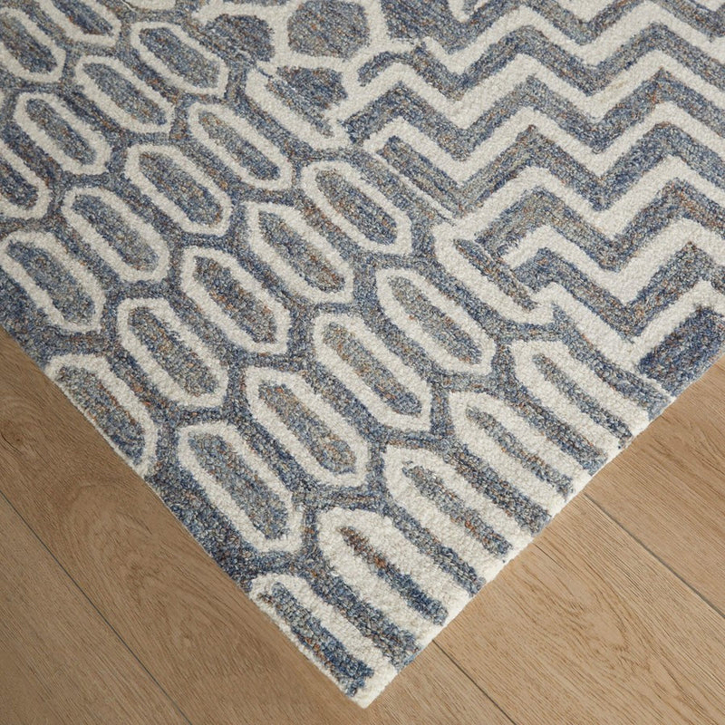 Lavin Rugs N5041 Mitra 2' x 3' Geometric Rug, Grey Ivory/Grey/White