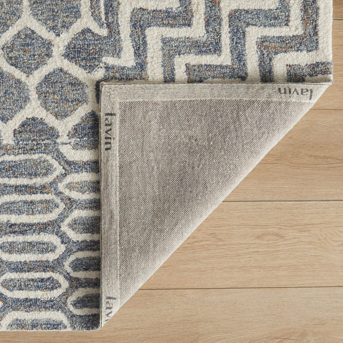 Lavin Rugs N5041 Mitra 5'3" x 7'6" Geo Rug, Grey Ivory/Grey/White