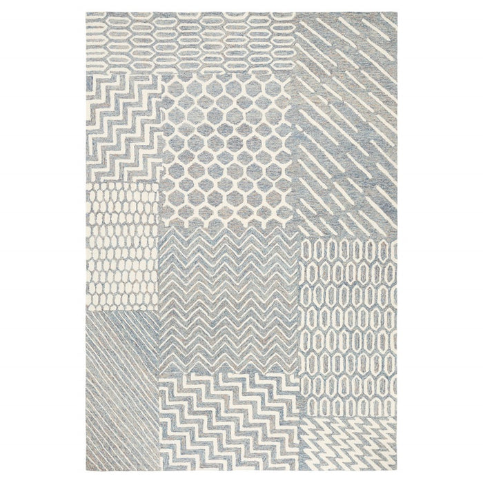 Lavin Rugs N5041 Mitra 6'7" x 9'6" Geo Rug, Grey Ivory/Grey/White - N5041-0609
