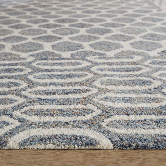 Lavin Rugs N5041 Mitra 6'7" x 9'6" Geo Rug, Grey Ivory/Grey/White