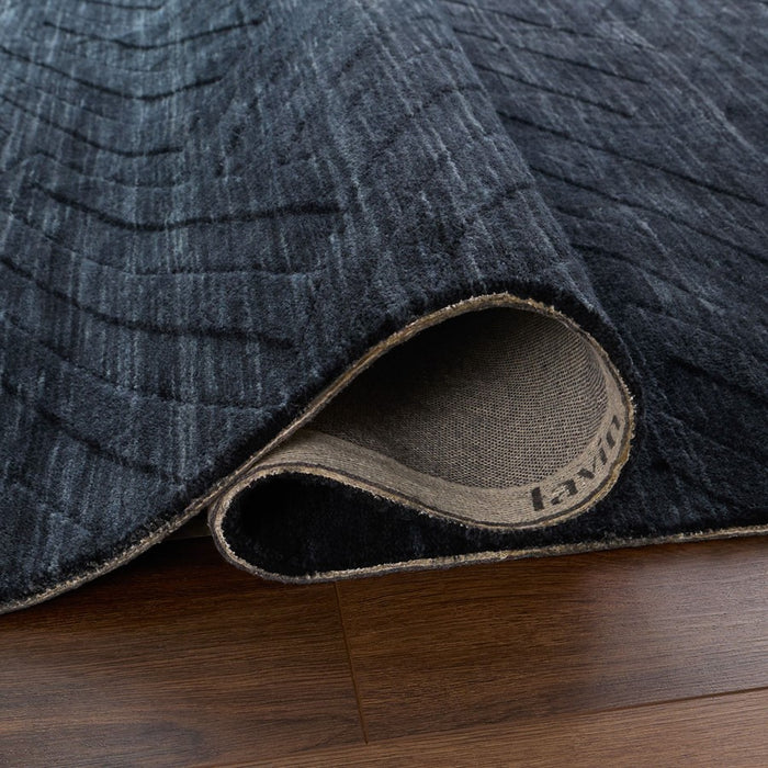 Lavin Rugs N6001 Kirti 6'7" x 9'6" Geo Rug, Charcoal/D.Grey