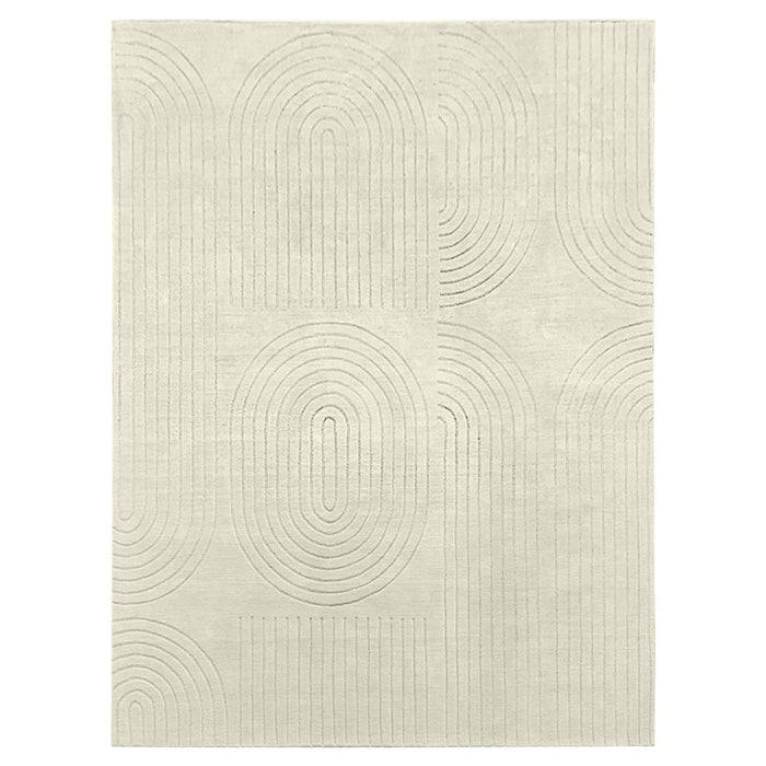 Lavin Rugs N6003 Kirti 5'3" x 7'6" Geometric Rug, Ivory/White/Ivory - N6003-0507