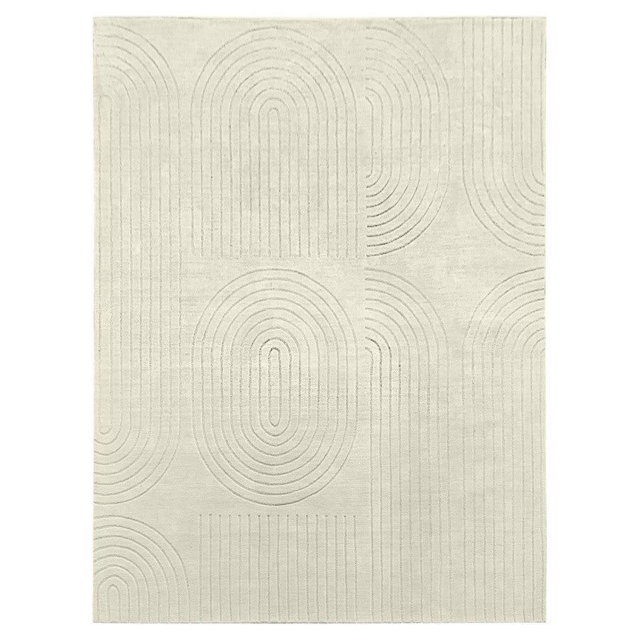 Lavin Rugs N6003 Kirti 7'10" x 10'10" Geo Rug, Ivory/White/Ivory - N6003-0811