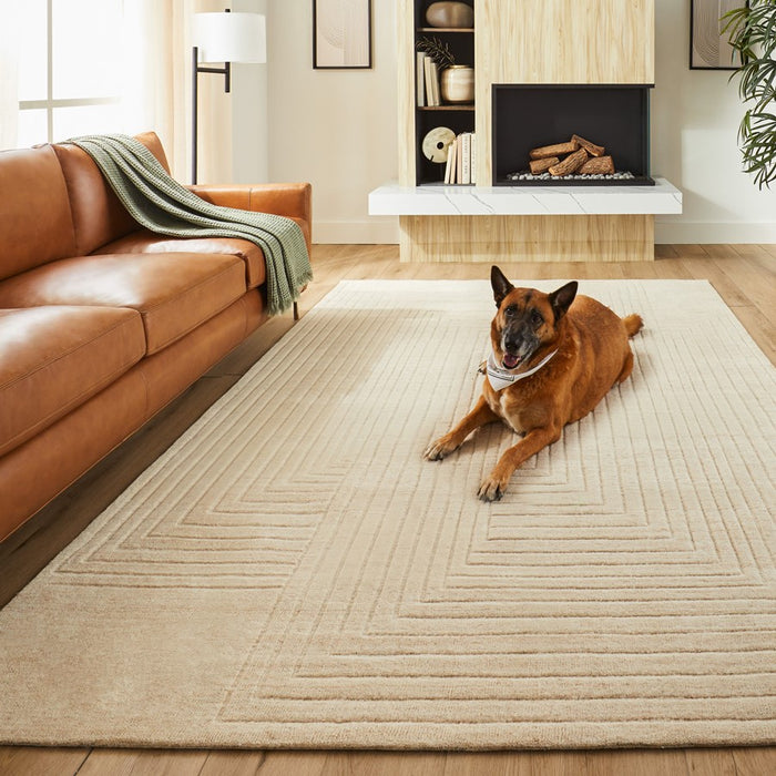 Lavin Rugs N6005 Kirti 9'10" x 13'2" Geo Rug, L.Beige/Neutral