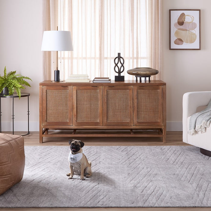 Lavin Rugs N6006 Pari 6'7" x 9'6" Chevron Rug, Camel/Neutral