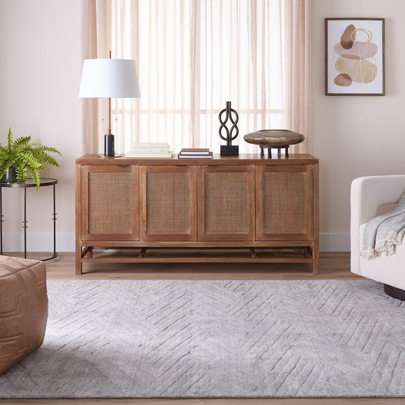 Lavin Rugs N6006 Pari 9'10" x 13'2" Chevron Rug, Camel/Neutral