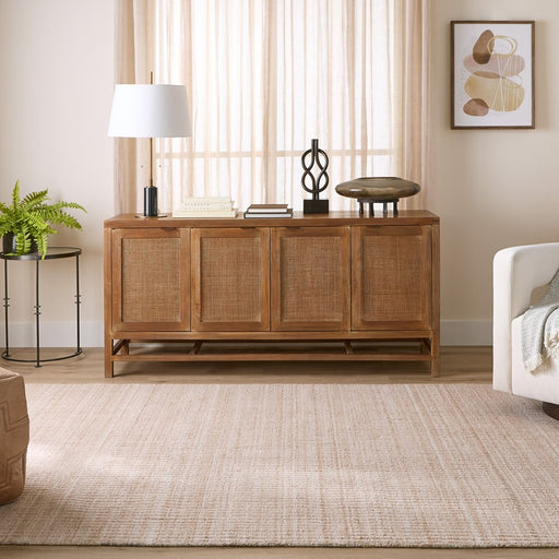 Lavin Rugs N6007 Pari 6'7" x 9'6" Stripe Rug, Cooper/Neutral