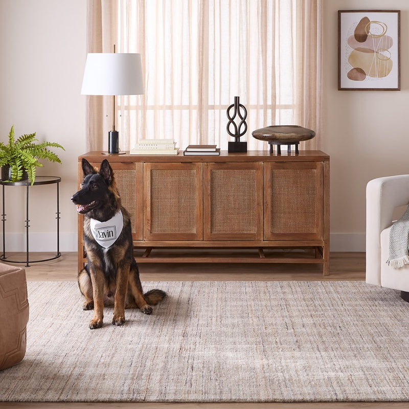 Lavin Rugs N6008 Pari 5'3" x 7'6" Stripe Rug, Light Cooper/Neutral