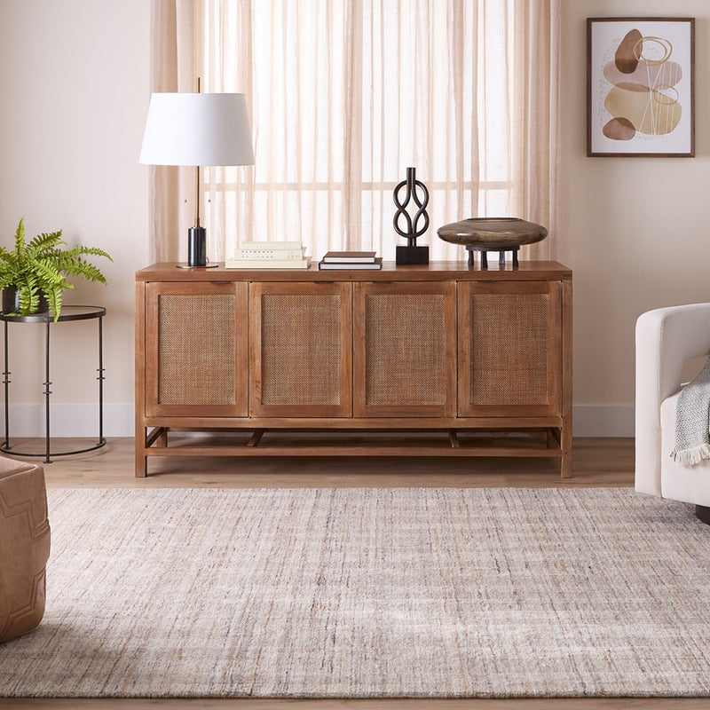 Lavin Rugs N6008 Pari 6'7" x 9'6" Stripe Rug, Light Cooper/Neutral