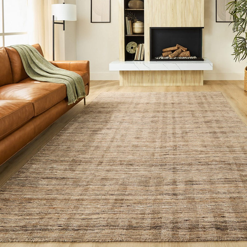 Lavin Rugs N6009 Pari 2' x 3' Stripe Rug, Dark Cooper/Neutral