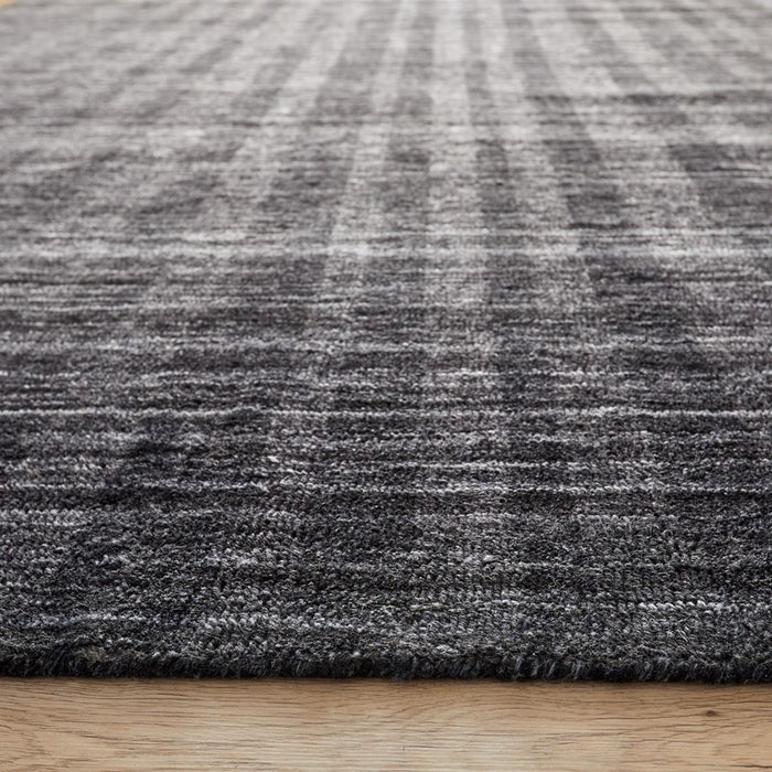 Lavin Rugs N6010 Pari 6'7" x 9'6" Stripe Rug, Charcoal/Dark Grey