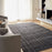 Lavin Rugs N6010 Pari 9'10" x 13'2" Stripe Rug, Charcoal/Dark Grey