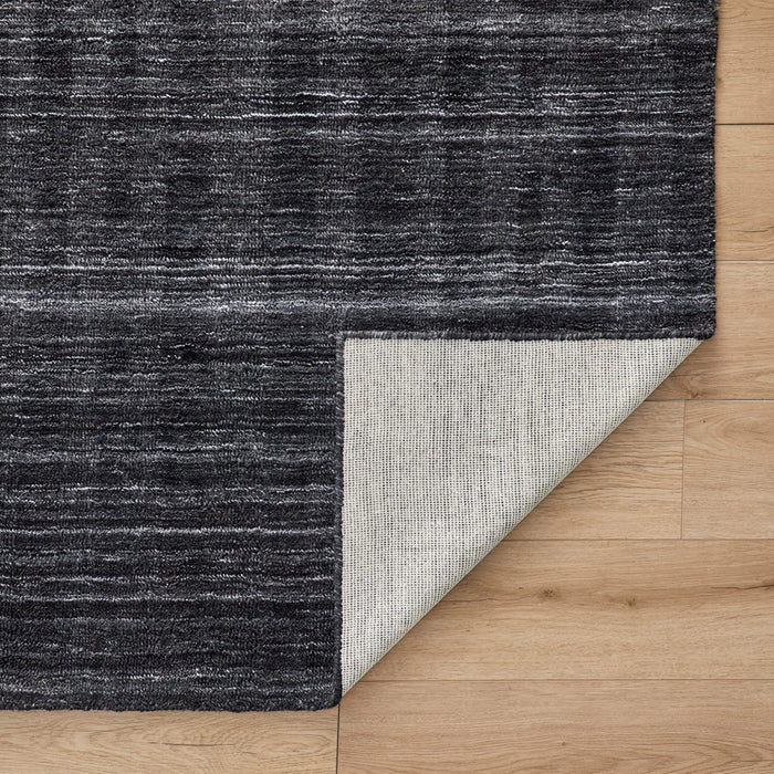 Lavin Rugs N6010 Pari 9'10" x 13'2" Stripe Rug, Charcoal/Dark Grey