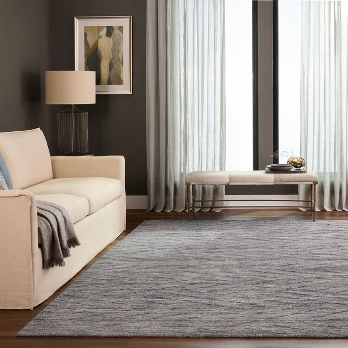 Lavin Rugs N6011 Pari 7'10" x 10'10" Chevron Rug, D.Grey/D.Grey