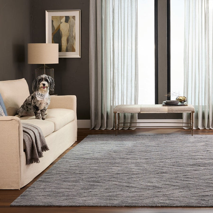 Lavin Rugs N6011 Pari 7'10" x 10'10" Chevron Rug, D.Grey/D.Grey