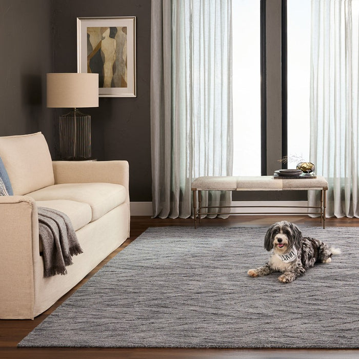 Lavin Rugs N6011 Pari 7'10" x 10'10" Chevron Rug, D.Grey/D.Grey