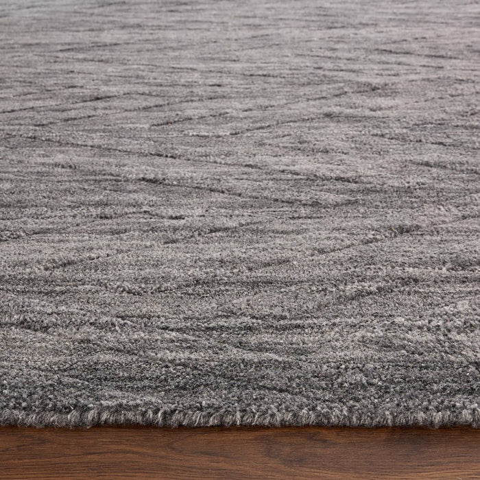 Lavin Rugs N6011 Pari 7'10" x 10'10" Chevron Rug, D.Grey/D.Grey