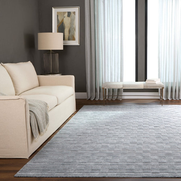 Lavin Rugs N6012 Pari 7'10"x10'10" Checker Rug, L.Grey/L.Grey