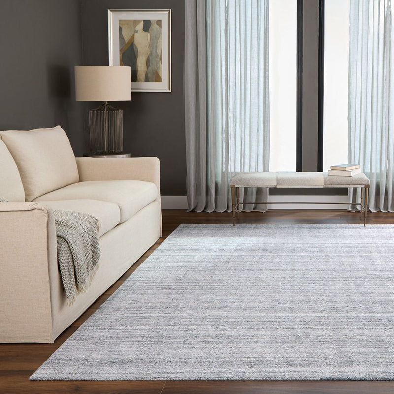 Lavin Rugs N6013 Pari 2' x 3' Stripe Rug, Silver/Silver
