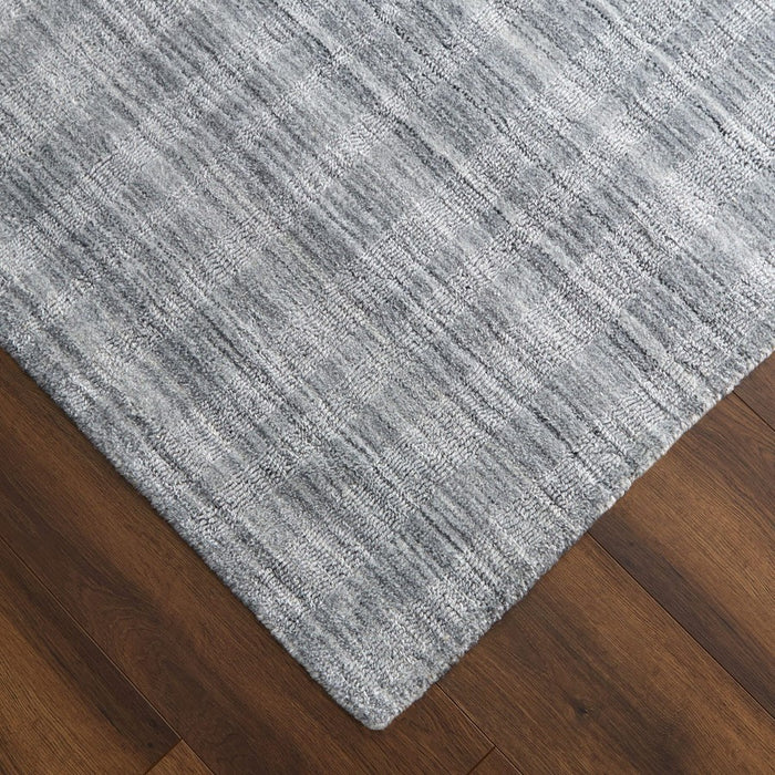 Lavin Rugs N6013 Pari 6'7" x 9'6" Stripe Rug, Silver/Silver