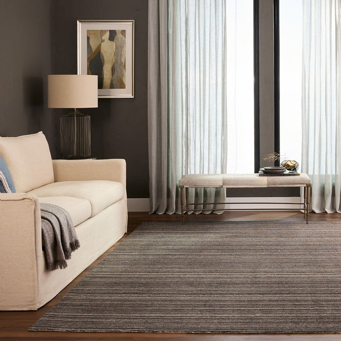 Lavin Rugs N6032 Riya 6'7" x 9'6" Linear Rug, Charcoal/Dark Grey