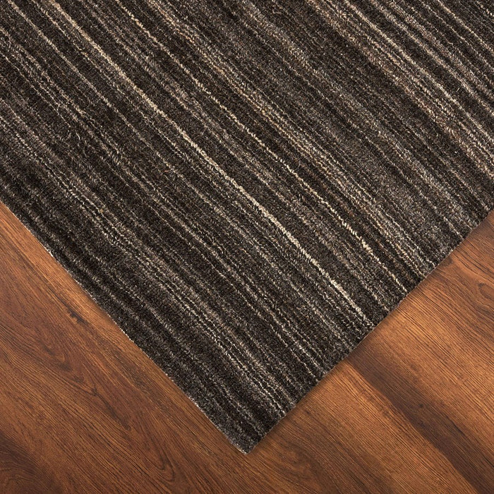 Lavin Rugs N6032 Riya 7'10" x 10'10" Linear Rug, Charcoal/Dark Grey