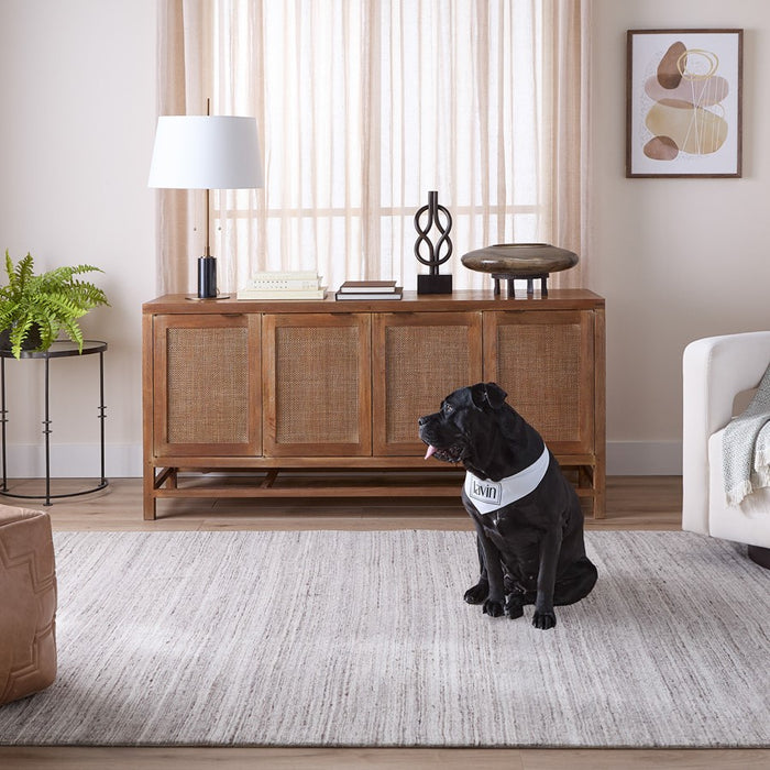 Lavin Rugs N6033 Riya 6'7" x 9'6" Linear Rug, Grey/Grey