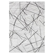 Lavin Rugs R1001 Sesia 2' x 3' Linear Geo Rug, Grey/Black - R1001-0203