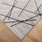 Lavin Rugs R1001 Sesia 7'10" x 10'10" Linear Geo Rug, Grey/Black