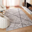 Lavin Rugs R1002 Sesia 5'3" x 7'6" Linear Geo Rug, Grey/Black